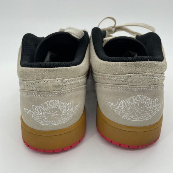 AIR JORDAN 1 Low Sneaker Mens Size 9 Suede 553558-119 Bone Lace Up 2019 main image 5